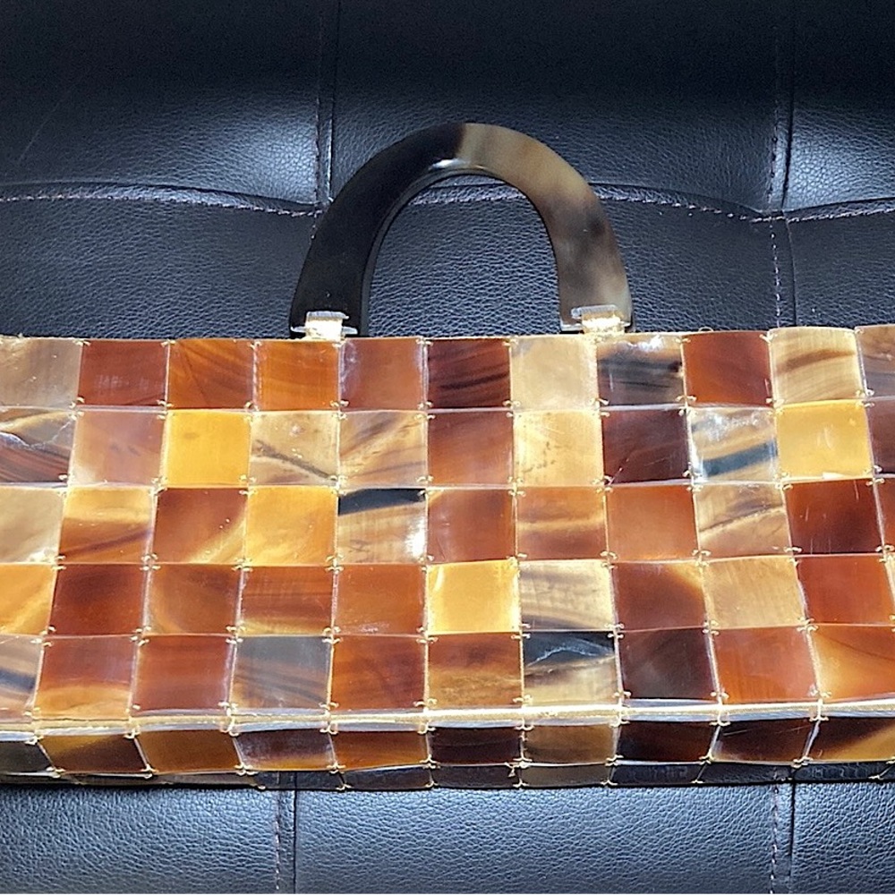 Vintage 1960s Shiraliah Tortoiseshell Hand Bag